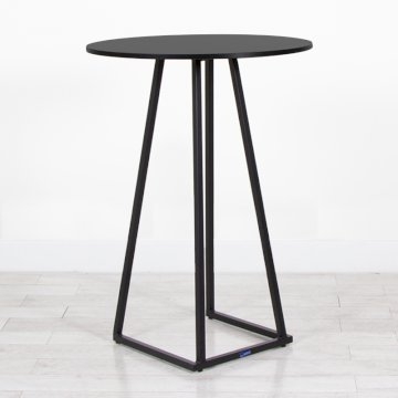 Dallas Round Poseur Table - Black Dallas Round Poseur Table - Black