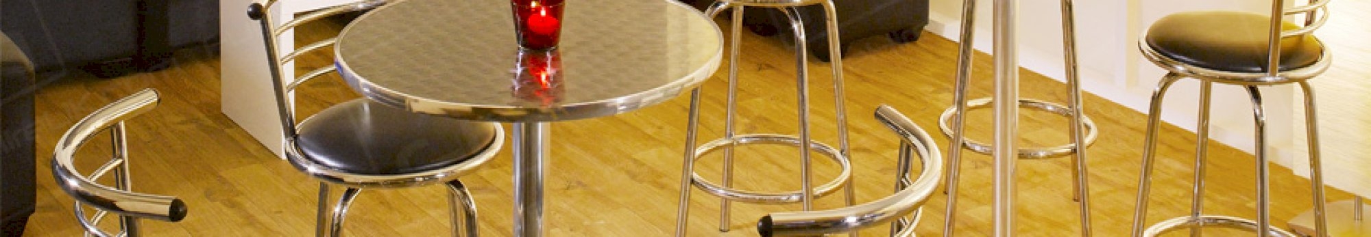 poseur table and medium back stools