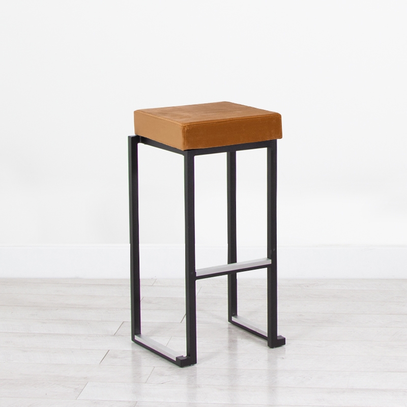 Nevada Stool - Black Base Gold Pad Nevada Stool - Black Base Gold Pad