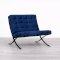 Barcelona Style Chair - Blue Velvet (available from 1st August)
