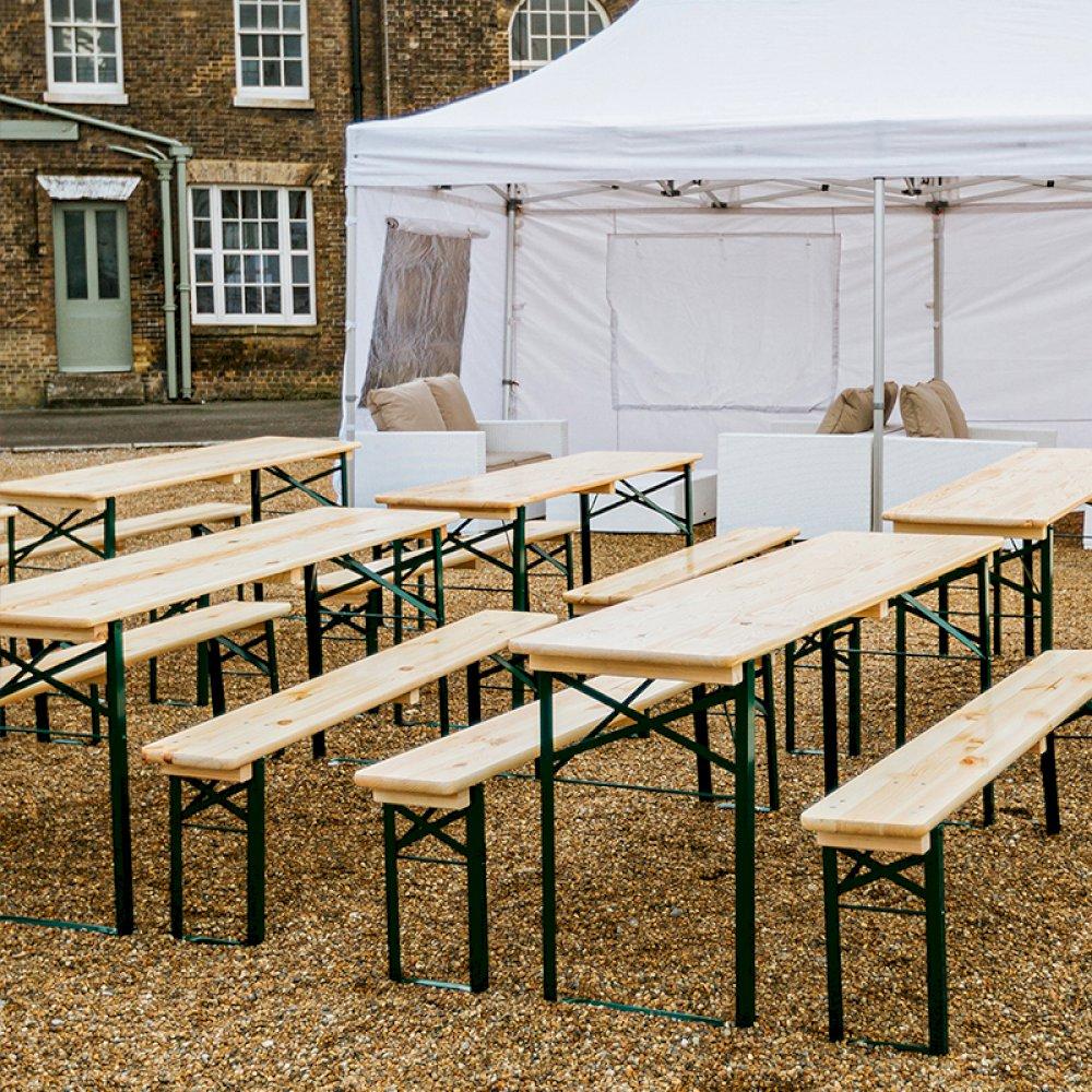 Ideal furniture for outdoor use are our beer bench sets.