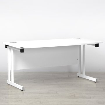 1550 x 750mm White Desk with Modesty Panel 1550 x 750mm White Desk with Modesty Panel