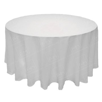 130 inch Round White Tablecloth (for 6ft) 130 inch Round White Tablecloth (for 6ft)
