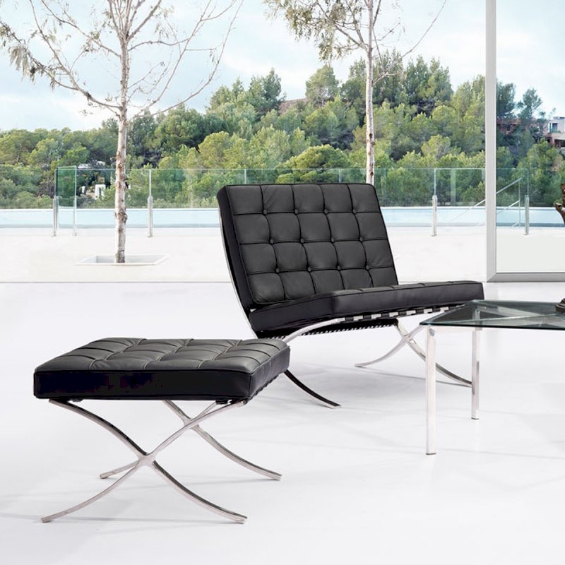 Black Barcelona Style Chair
