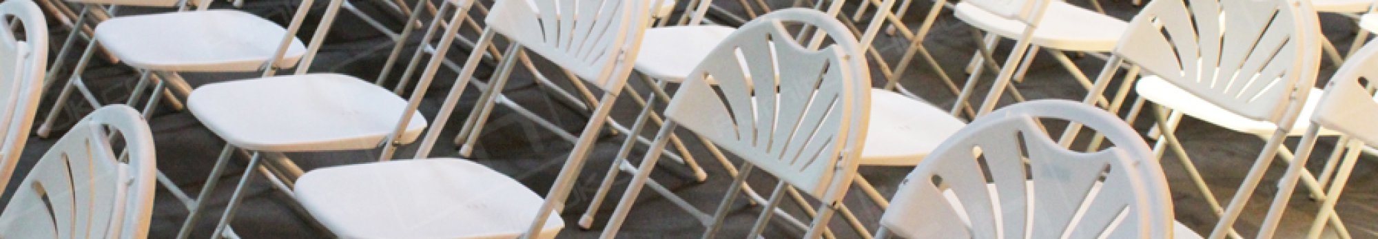 white folding chairs