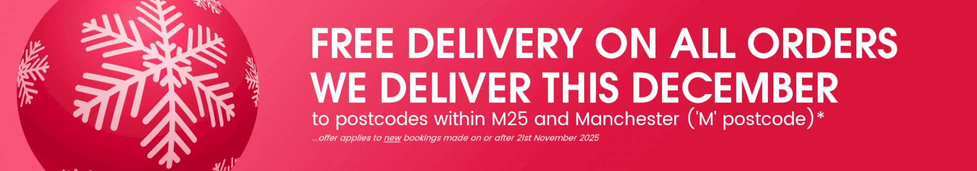 Free Delivery In December Offer